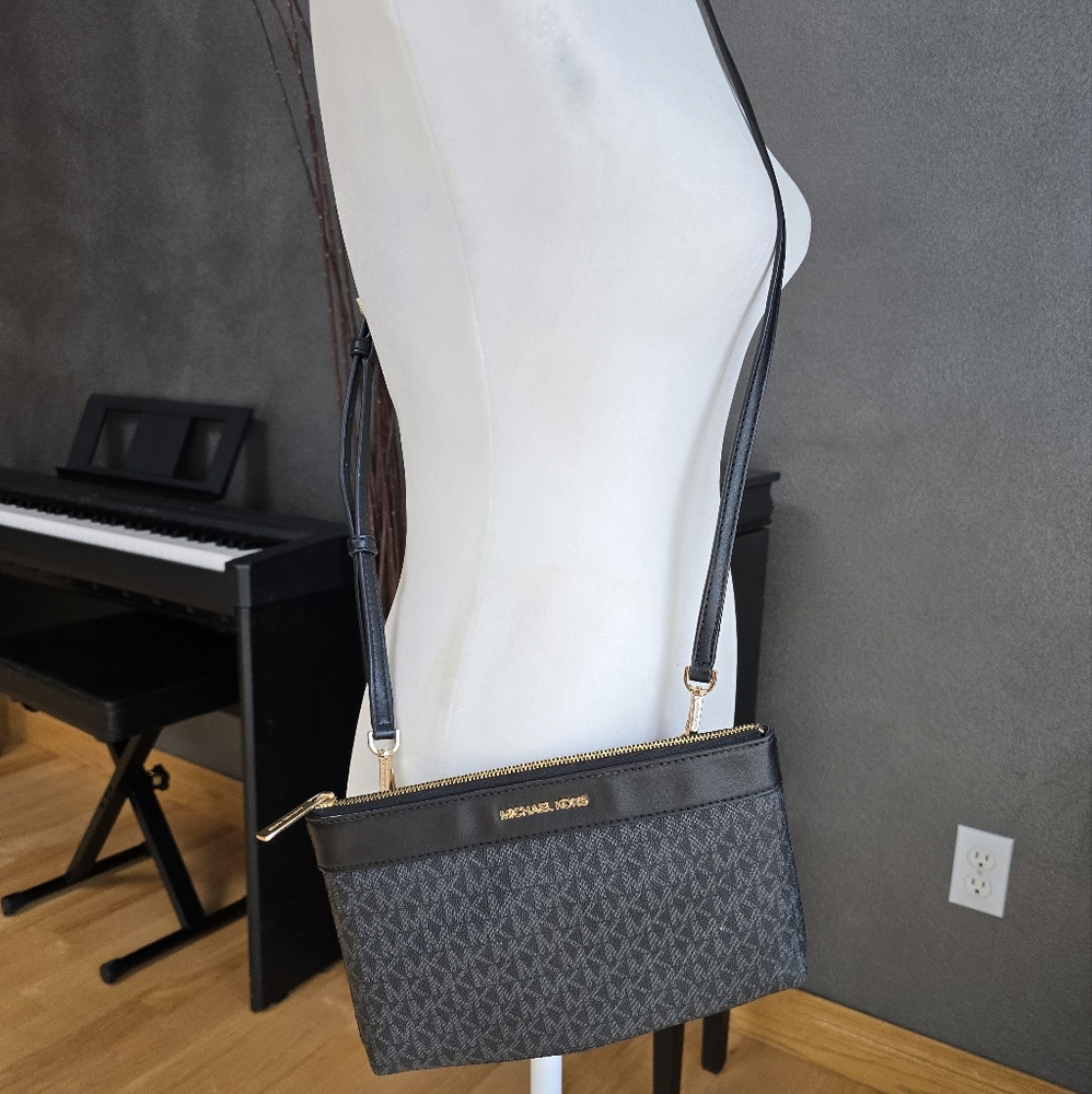 Michael Kors Charcoal and Black Shoulder Bag